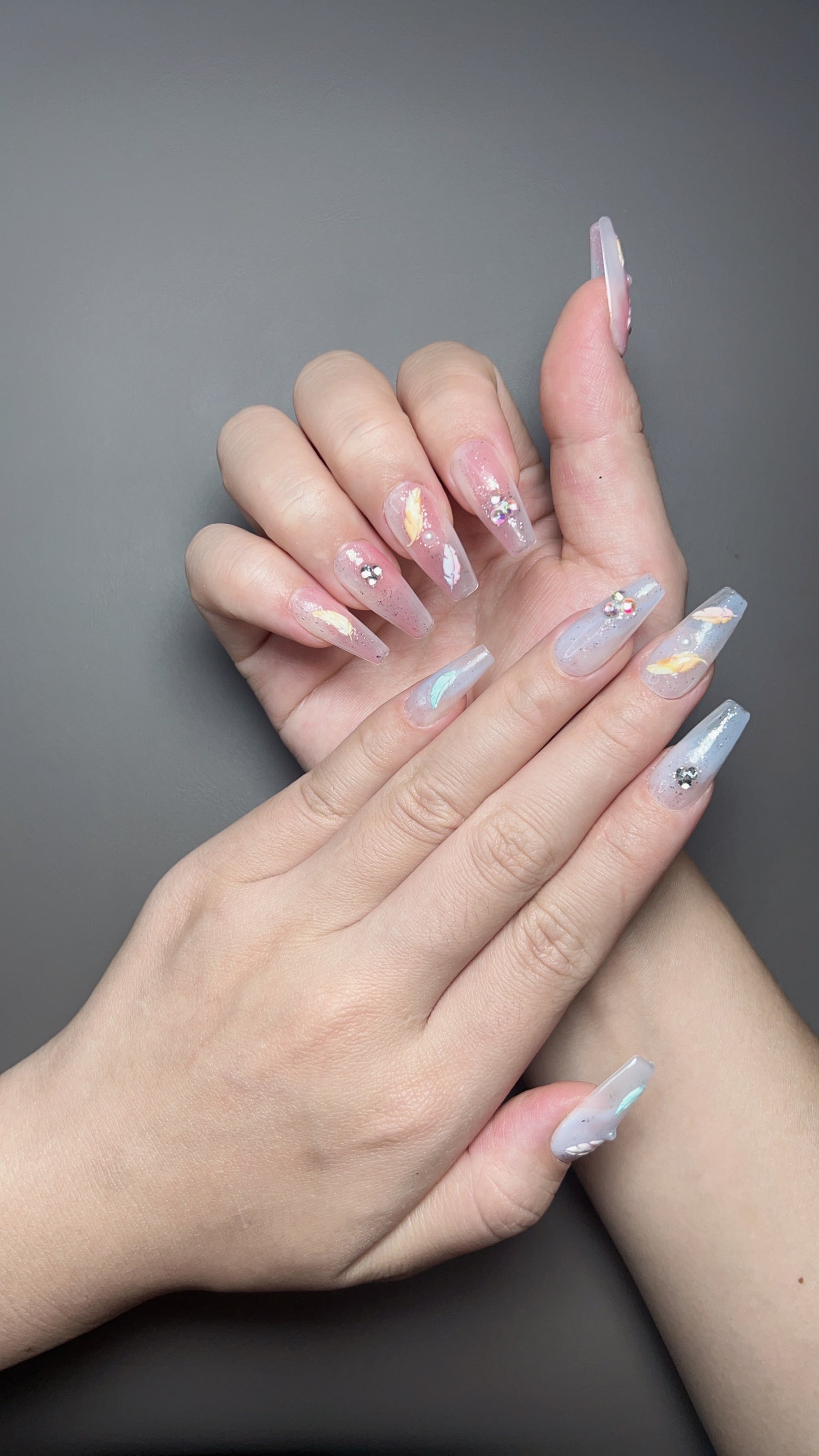 French Feather Nail